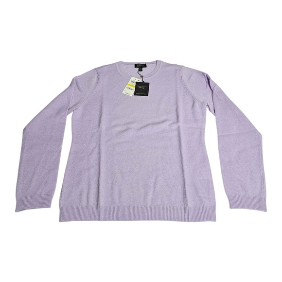Charter Club Luxury 100% Cashmere Women's PM Petite Lilac Purple Crewneck 2ply - Picture 1 of 7